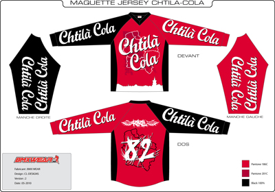 Maillot VTT Sponsoring Chtila Cola Nord Pas de Calais